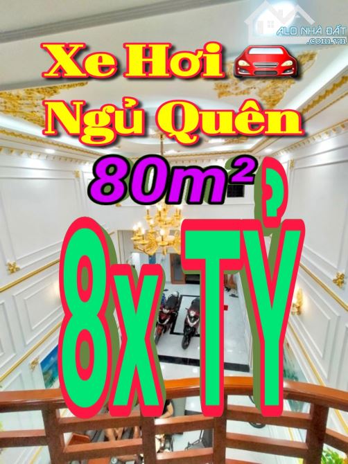 XE HƠI 🚘 NGỦ QUÊN - 8x TỶ 💥 80m² Sổ Vuông - 5 Tầng Đẹp - Lê Văn Thọ. GÒ VẤP ❌️