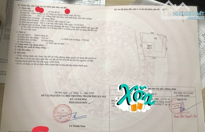 Bán mảnh Võng La Đông Anh 201m giá 10 tỷ