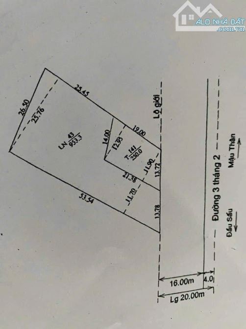 BÁN 1.238M2 ĐẤT MẶT TIỀN ĐƯỜNG 3 THÁNG 2 HƯNG LỢI CẦN THƠ - 1