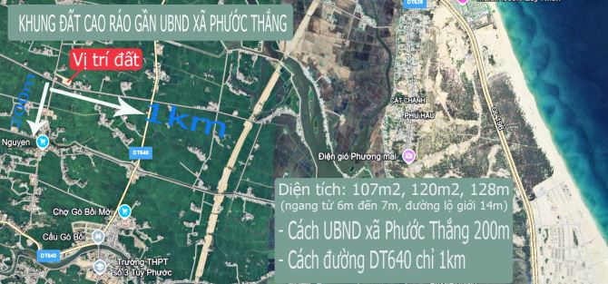 Bán lô đất khu dân cư Lương Bình, Phước Thắng, Tuy Phước cách UBND chỉ gần 200m thôi