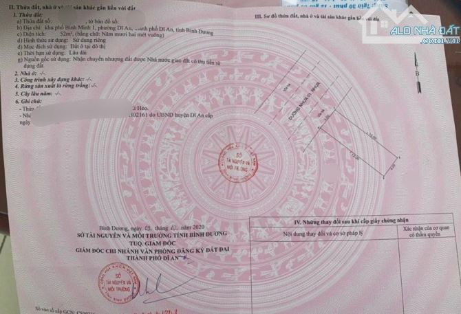Đất đẹp đối diện chợ Dĩ An 1 gần BigC Go Tp Dĩ An - 2