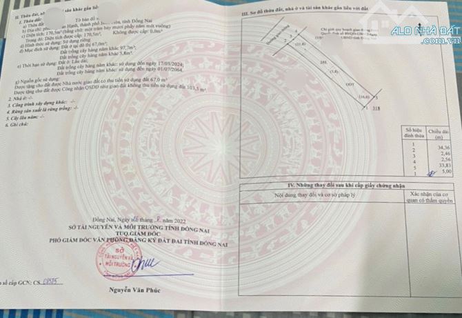 Đất 171m  gần ngã 3 Cây Keo P. Tân Hạnh Tp Biên Hòa - 4