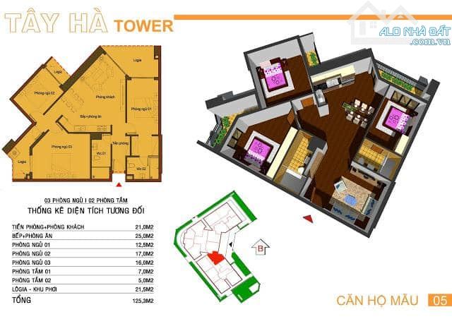 Bán CHCCCC TÂY HÀ TOWER, đường Tố Hữu, Trung Văn, Nam Từ Liêm. DT: 126m2. Giá: 6,58 Tỷ - 2