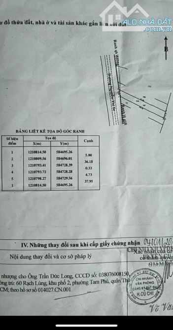 CHÚ lONG GỬI BÁN LÔ ĐẤT 166M2, 626TR TÂN THÔNG HỘI, CỦ CHI. - 2