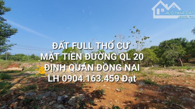 Bán đất thổ cư chỉ hơn 200tr/m ngang, mặt tiền Quốc lộ 20 Định Quán Đồng Nai - 3