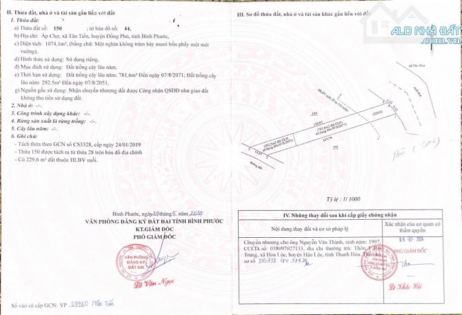 2300m2 đất Tân Tiến giá 790 triệu cạnh KCN thành phương, vsip - 1