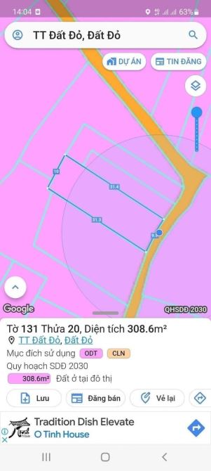 ĐẤT TT ĐẤT ĐỎ-BRVT  HƠN 300m2 mà Giá : 1ty550 triệu   ✅Mặt tiền đường bê tông xe hơi rộng - 1
