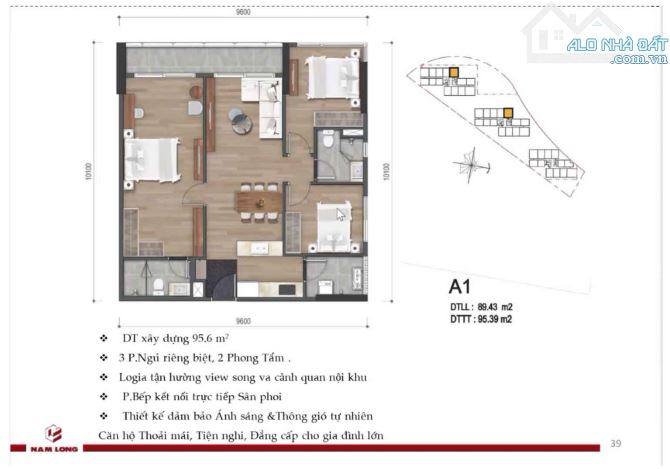 Cần bán căn hộ cao cấp 3PN-2WC 95m2mới bàn giao của CĐT Nam Long giá chỉ #4,6tỷ - 17