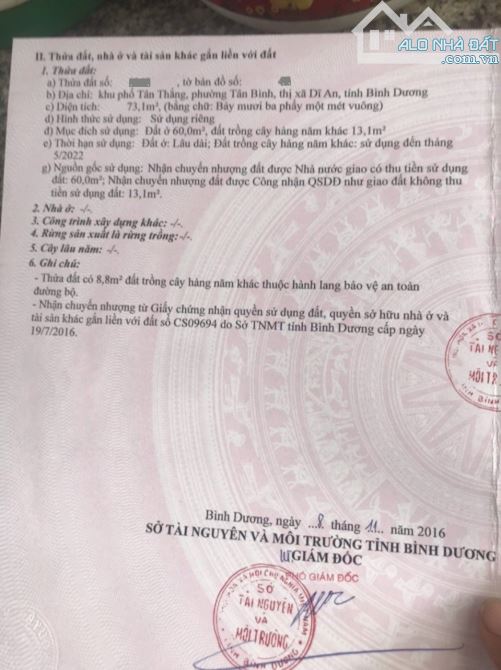 2,25Tỷ TL🔥Bán đất (4x18,2) gần đường Bùi Thị Xuân 20m, p.Tân Bình, Dĩ An - 3