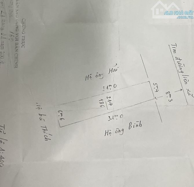 Mặt đường Chợ Hàng Mới. Dt: 186m. Ngang 5.5m. Nở hậu. Giá 75tr/m.