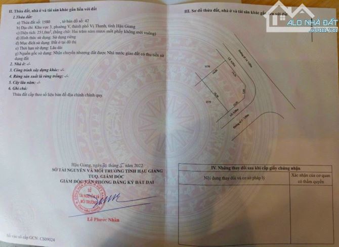 BÁN NỀN GÓC VIP KHU CÁT TƯỜNG 1 P5 VỊ THANH - 1