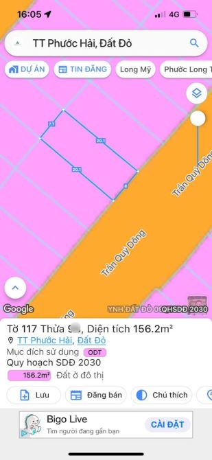 ✅✅160m -TÁI ĐỊNH CƯ PHƯỚC HẢI - MẶT TIỀN TRẦN QUÝ DÕNG HƯỚNG ĐÔNG NAM✅GIÁ : 5TỶ500 - 3