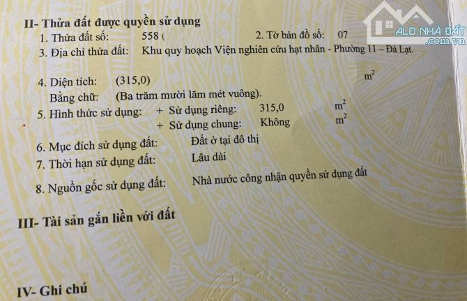 Bán đất Viện Nghiên Cứu Hạt Nhân phường 11 an cư nghỉ dưỡng. - 5