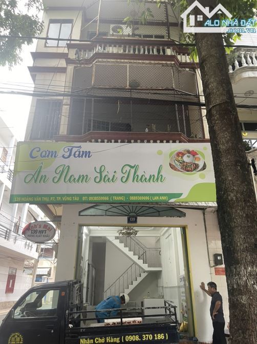 Cho Thuê Nhà Góc 2 Mặt Tiền Hoàng Văn Thụ, p7, Vũng Tàu. 5*20 có vỉa hè rộng 60m2 nhà 1 tr