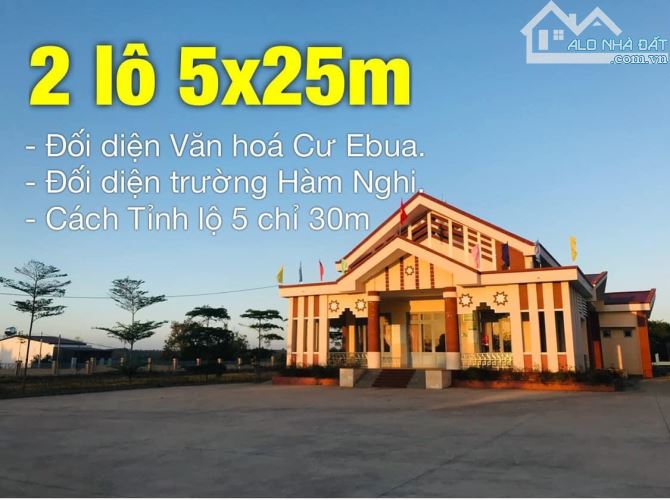 (1tỷ550) Bán 2 lô liền kề Phạm Ngũ Lão TP BMT DT 5mx25m pháp lý thổ cư