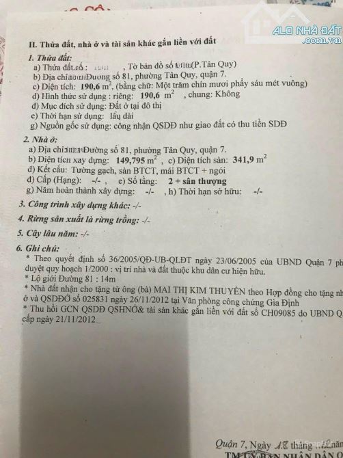 Bán nhà mặt tiền đường 81 phường Tân Quy Quận 7, dt 8x23m, 2 tầng, sân thượng, 33 tỷ - 1