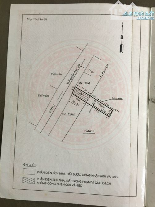 Nhà cấp 4 (5x27) Mặt tiền12m thông Hiệp Thành 44, Hiệp Thành, Q12 Giá siêu rẻ 5.39T - 3