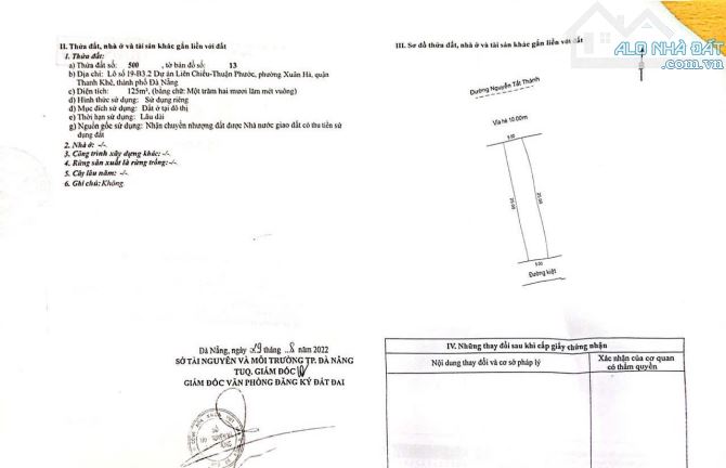 Bán đất NGUYỄN TẤT THÀNH mặt tiền đường biển 125m2 ngang 5m kẹp kiệt sau 5m giá siêu tốt - 3