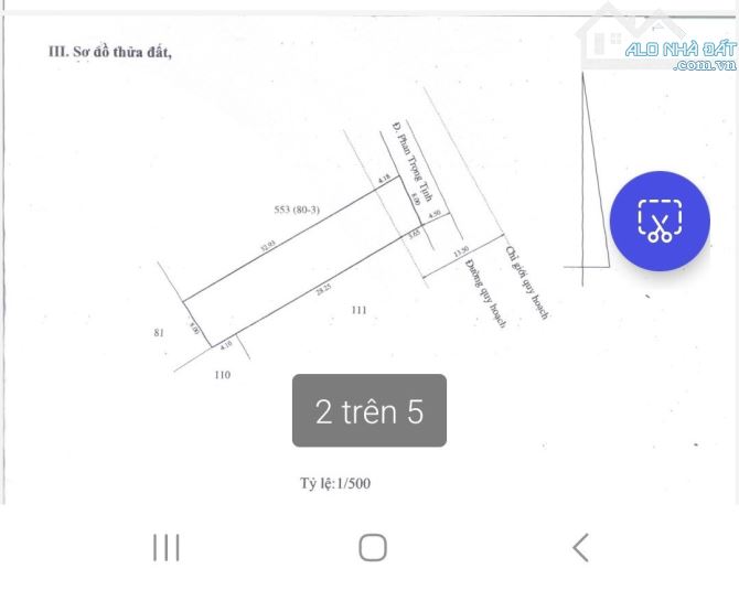 BÁN 300M2 MẶT TIỀN 13.5M ĐƯỜNG PHAN TRỌNG TỊNH CÁCH NGUYỄN PHÚC NGUYÊN 50M GIÁ CHỈ 4.X TỶ - 3