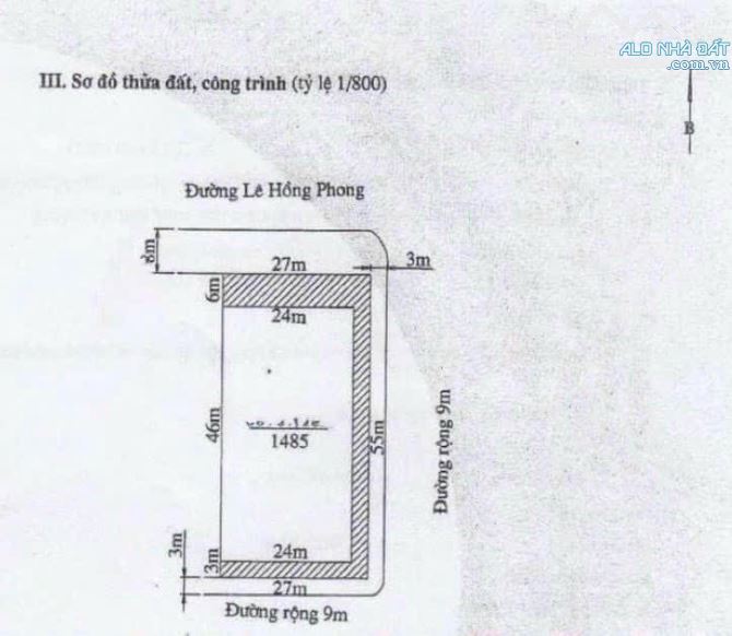 ⚡️ Bán lô góc 1485m2 mặt đường Lê Hồng Phong_ Hải An