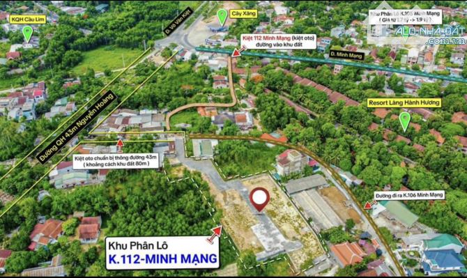 💥💥💥Đất kiệt ô tô 112 MINH MẠNG-TP HUẾ- Đối lưng Resort LÀNG HÀNH HƯƠNG siêu rẻ - 2