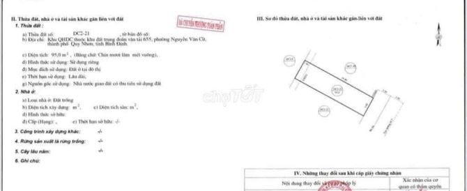 Bán đất 95m2 ngang 5 mặt tiền Bùi Tư Toàn gần biển Quy Nhơn - 2