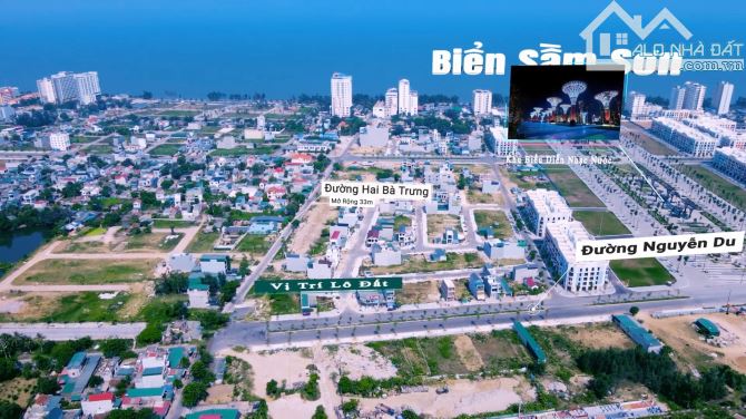 BÁN GẤP LÔ ĐẤT KHU QUẢNG TRƯỜNG, CÁCH BIỂN SẦM SƠN 300M, GIÁ HƠN 37TR/M2 CAM KẾT RẺ NHẤT