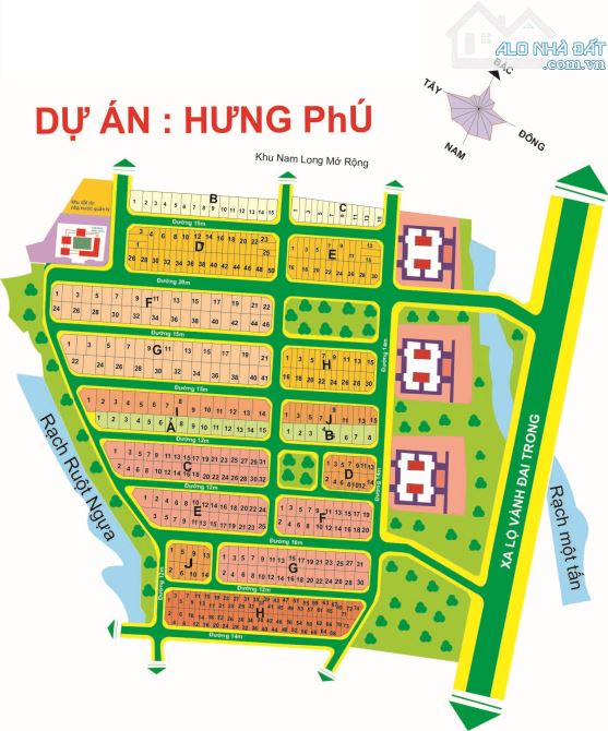 Bán nền đất d/a Hưng Phú 1 diện tích 6x18