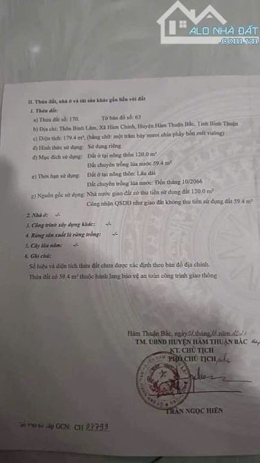 Bán lô mặt tiền nhựa xoài quỳ, hàm thắng gần quốc lộ 28 - 1