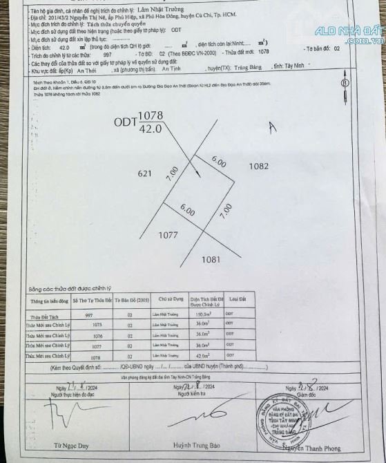 Cần Bán Nhanh Lô Đất phường An Tịnh, TX.Trảng Bàng, Tây Ninh, 196,7m2, SHR, 570 TR - 2