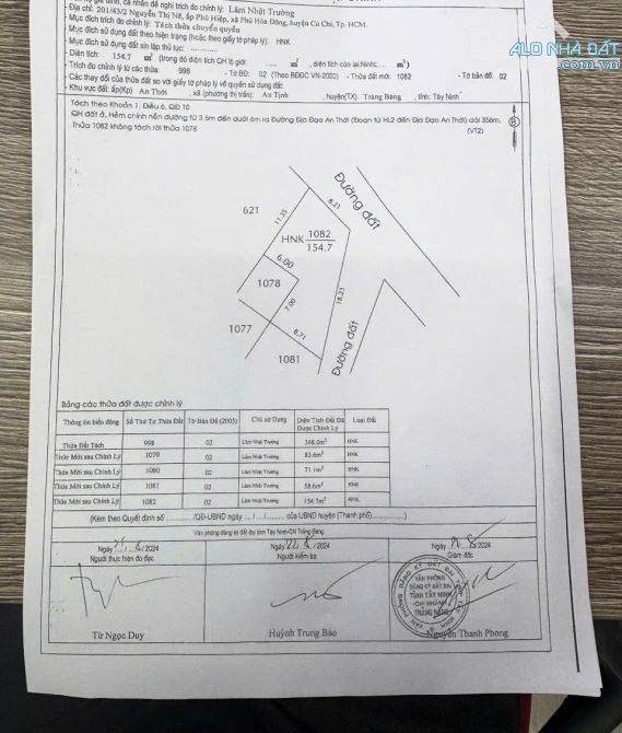 Cần Bán Nhanh Lô Đất phường An Tịnh, TX.Trảng Bàng, Tây Ninh, 196,7m2, SHR, 570 TR - 3