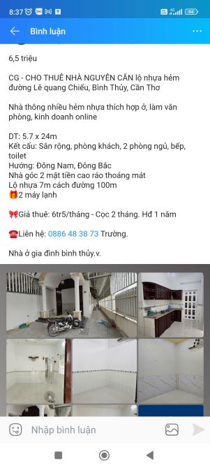 Nhà rộng 2 mặt tiền gần chợ An Thới - 7