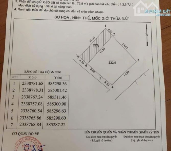 BAN ĐẤT THÔN TRUNG OAI TIÊN DƯƠNG ĐỒNG ANH