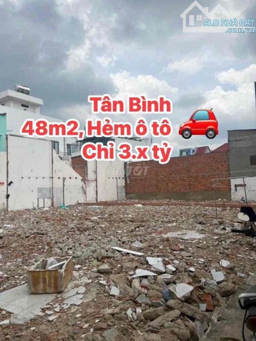 Bán nhanh lô đất hẻm xe hơi 48m2 - Phường 15 Tân Bình giá 3 tỷ 600 TL - 1