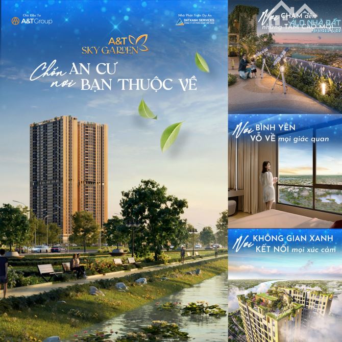 chỉ 240tr sở hữu ngay căn hộ 3 phòng ngủ tại dự án a&t sky garden