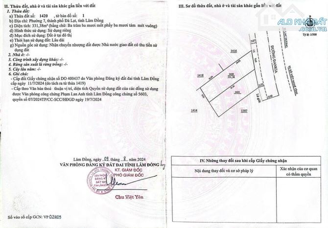 Bán đất kinh doanh mặt tiền Đankia P7 Đà Lạt