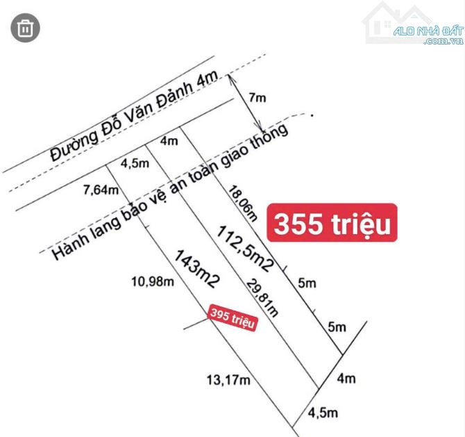 4×28 (112m2) thổ ngay trường học Đường đỗ Văn Đảnh Nhựt ninh_ Tân trụ Long An 355 triệu rẻ - 1