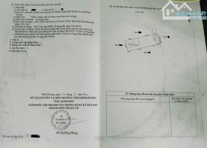 Đất gần chợ Búng phường An Thạnh, thành phố Thuận An. 15 tỷ - 2