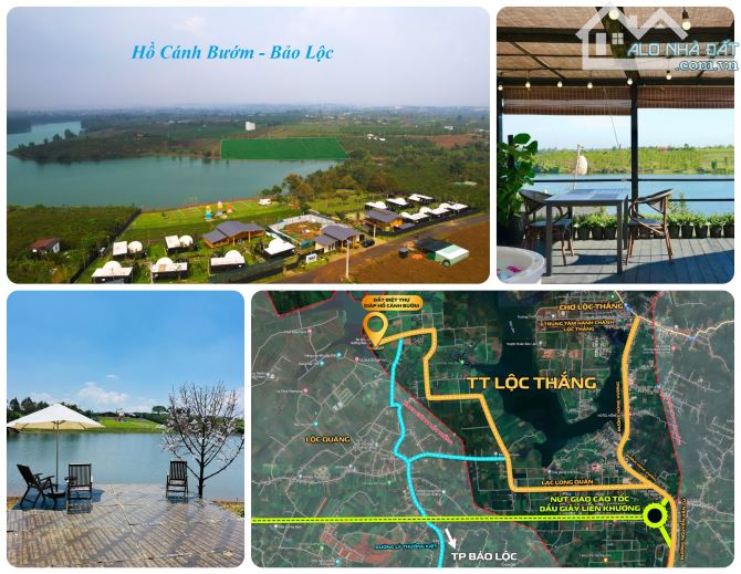 Đất hồ Cánh Bướm-Bảo Lộc, đất ở đô thị, đối diện Olala Glamping, homestay du lịch, Cao tốc - 5