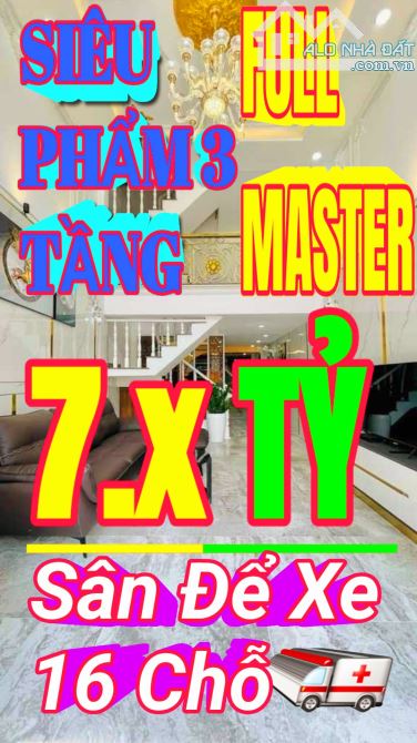 SIÊU PHẨM 3 TẦNG FULL MASTER 🚛 Hẻm 7M - 60m² - 7.x TỶ 🌹 #Phạm_Văn_Chiêu #Gò_Vấp 🔥