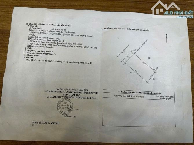 Bán 2413m2 đất mặt tiền HL08 gần cống đập ba lai - 5