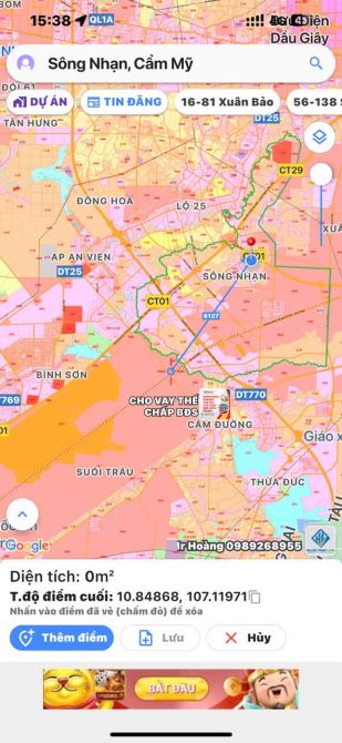 1087m2  Ấp 4 Xã Sông Nhạn Cẩm Mỹ  - Đường 5m thông khu dân cư  - Đất ONT hỗ trợ lên thổ cư - 5