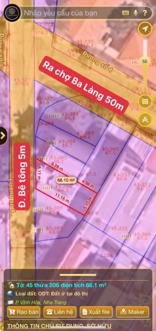 Bán 3,2 tỷ- Lô đất 66m2 (ngang 5,1m) đường Điện Biên Phủ, Vĩnh Hoà, Nha Trang