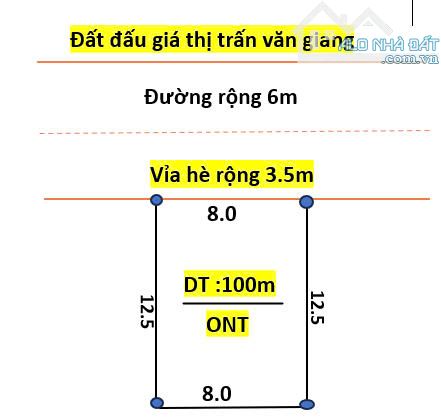 Bán 2 lô đất đấu giá gần vòng xuyến văn giang diên tích 100.8m, 100m co vỉa hè - 1