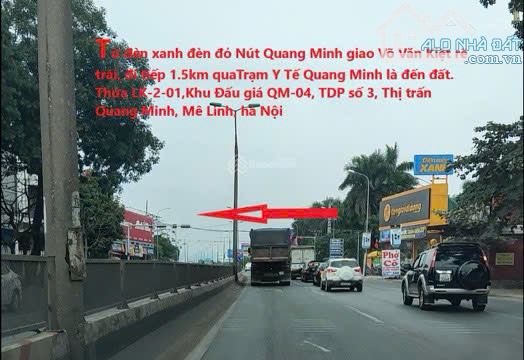 Bán đất đấu giá Tổ 3 thị trấn Quang Minh - Mê Linh 102m2 - mặt tiền 5m - 4x triêu/m2 - 7