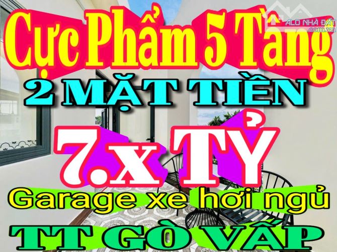 CỰC PHẨM 5 TẦNG 🚘 Garage Xe Hơi Ngủ Trong Nhà - 7.x TỶ 🔥 2 Mặt Tiền  #Gò_Vấp