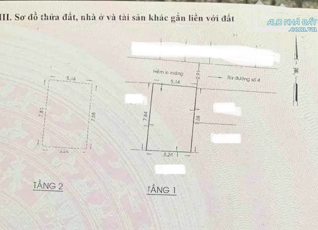 Nhà Tên Lửa ngang 5,2m, 2 Tầng, 3 Phòng ngủ, SHR Công nhận đủ.