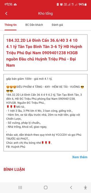 NHÀ ĐẸP LIỀN LÊ VĂN QUỚ.I - NGÃ TƯ 4 XÃ - HẺM XE TẢI - ( 4X17M ) - 2