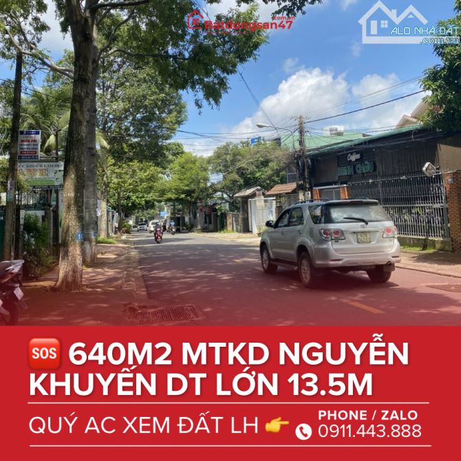 💥640M2 LÔ ĐẤT MTKD NGUYỄN KHUYẾN DT KHỦNG 13.5M X 47M - 2