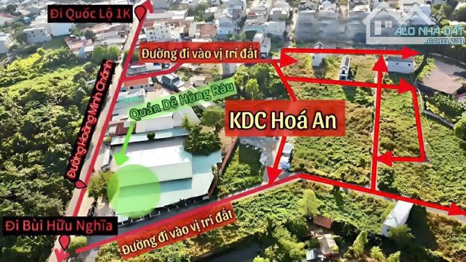 HÀNG HIẾM!CÒN DUY NHẤT 2 LÔ ĐẤT KDC VIP HÓA AN,67M2, SỔ RIÊNG,THỔ CƯ 100%, GIÁ 1,9 TỶ, THƯ - 2